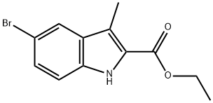 1H-Indole-2-carboxylic acid, 5-bromo-3-methyl-, ethyl ester Structure