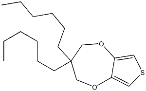 2H-Thieno[3,4-b][1,4]dioxepin, 3,3-dihexyl-3,4-dihydro- Structure