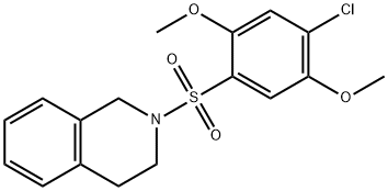 2-(4-chloro-2,5-dimethoxyphenyl)sulfonyl-3,4-dihydro-1H-isoquinoline Struktur