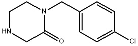 1-[(4-chlorophenyl)methyl]piperazin-2-one Structure