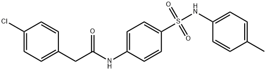 2-(4-chlorophenyl)-N-{4-[(4-methylphenyl)sulfamoyl]phenyl}acetamide 结构式