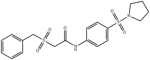 2-benzylsulfonyl-N-(4-pyrrolidin-1-ylsulfonylphenyl)acetamide,701240-20-2,结构式