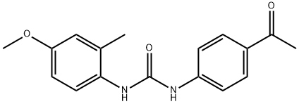 1-(4-acetylphenyl)-3-(4-methoxy-2-methylphenyl)urea Structure
