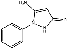 5-氨基-1-苯基-2,3-二氢-1H-吡唑-3-酮,70373-98-7,结构式