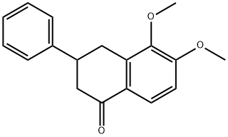 5,6-dimethoxy-3-phenyl-3,4-dihydronaphthalen-1(2H)-one 化学構造式
