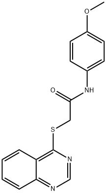 N-(4-methoxyphenyl)-2-(quinazolin-4-ylthio)acetamide Structure