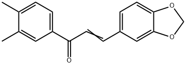 (2E)-3-(2H-1,3-benzodioxol-5-yl)-1-(3,4-dimethylphenyl)prop-2-en-1-one 结构式
