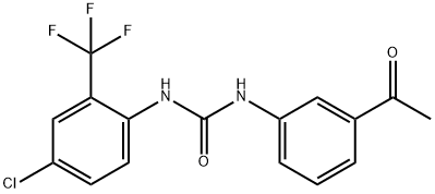 1-(3-acetylphenyl)-3-[4-chloro-2-(trifluoromethyl)phenyl]urea Structure