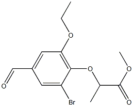 methyl 2-(2-bromo-6-ethoxy-4-formylphenoxy)propanoate Structure