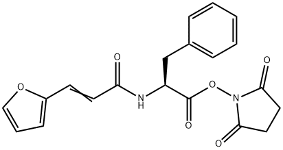 2,5-dioxopyrrolidin-1-yl (2S)-2-[3-(furan-2-yl)prop-2-enamido]-3-phenylpropanoate,71067-15-7,结构式