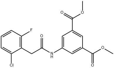 dimethyl 5-{[(2-chloro-6-fluorophenyl)acetyl]amino}benzene-1,3-dicarboxylate 结构式