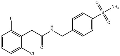 2-(2-chloro-6-fluorophenyl)-N-[(4-sulfamoylphenyl)methyl]acetamide,710988-69-5,结构式