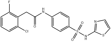 2-(2-chloro-6-fluorophenyl)-N-[4-(1,3-thiazol-2-ylsulfamoyl)phenyl]acetamide,710989-01-8,结构式