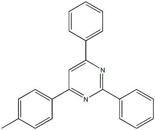 Pyrimidine, 4-(4-methylphenyl)-2,6-diphenyl- 结构式