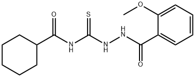N-[[(2-methoxybenzoyl)amino]carbamothioyl]cyclohexanecarboxamide Structure