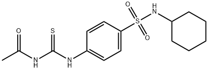 N-[({4-[(cyclohexylamino)sulfonyl]phenyl}amino)carbonothioyl]acetamide Struktur