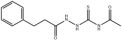 N-{[2-(3-phenylpropanoyl)hydrazino]carbonothioyl}acetamide 结构式