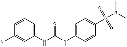 4-({[(3-chlorophenyl)amino]carbonyl}amino)-N,N-dimethylbenzenesulfonamide Struktur