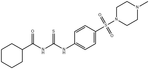 N-[({4-[(4-methyl-1-piperazinyl)sulfonyl]phenyl}amino)carbonothioyl]cyclohexanecarboxamide Structure