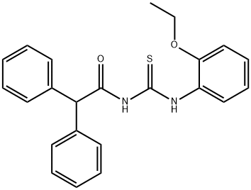 N-{[(2-ethoxyphenyl)amino]carbonothioyl}-2,2-diphenylacetamide 结构式