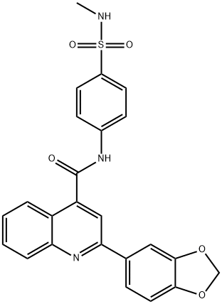 2-(1,3-benzodioxol-5-yl)-N-[4-(methylsulfamoyl)phenyl]quinoline-4-carboxamide Structure