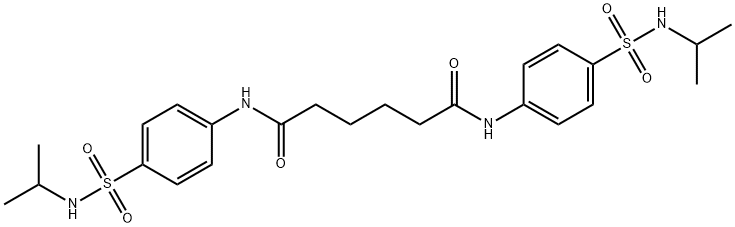 N,N'-bis{4-[(isopropylamino)sulfonyl]phenyl}hexanediamide 化学構造式