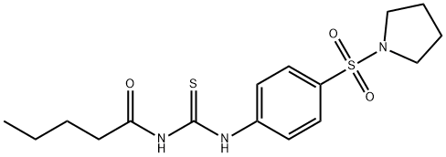 N-({[4-(1-pyrrolidinylsulfonyl)phenyl]amino}carbonothioyl)pentanamide Struktur