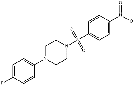1-(4-fluorophenyl)-4-(4-nitrophenyl)sulfonylpiperazine Structure