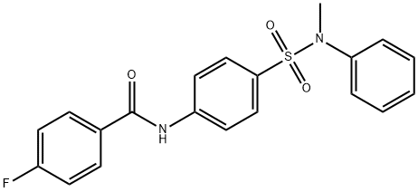 4-fluoro-N-(4-{[methyl(phenyl)amino]sulfonyl}phenyl)benzamide Struktur