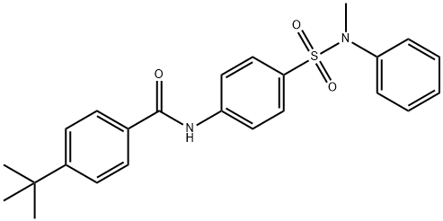 4-tert-butyl-N-(4-{[methyl(phenyl)amino]sulfonyl}phenyl)benzamide 化学構造式