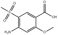 Benzoic acid, 4-amino-2-methoxy-5-(methylsulfonyl)- Structure