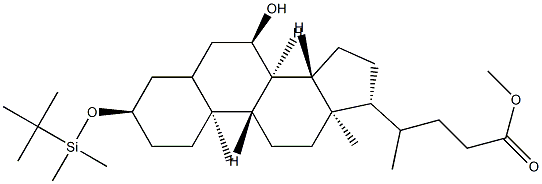 (R)-methyl 4-((3R,7R,8R,9S,10S,13R,14S,17R)-3-(tert-butyldimethylsilyloxy)-7-hydroxy-10,13-dimethyl-hexadecahydro-1H-cyclopenta[a]phenanthren-17-yl)pentanoate|