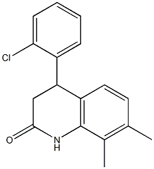 4-(2-chlorophenyl)-7,8-dimethyl-3,4-dihydro-1H-quinolin-2-one Structure