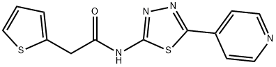 N-(5-pyridin-4-yl-1,3,4-thiadiazol-2-yl)-2-(2-thienyl)acetamide Structure