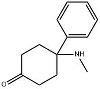 4-(methylamino)-4-phenylcyclohexan-1-one 化学構造式