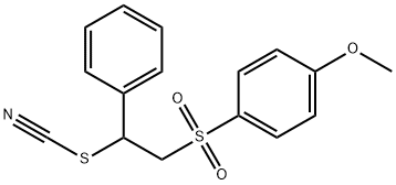 1-methoxy-4-((2-phenyl-2-thiocyanatoethyl)sulfonyl)benzene Struktur