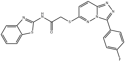 N-(benzo[d]thiazol-2-yl)-2-((3-(4-fluorophenyl)-[1,2,4]triazolo[4,3-b]pyridazin-6-yl)thio)acetamide Struktur