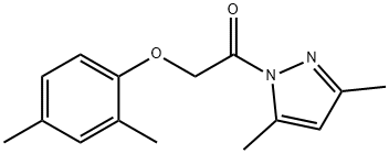 1-[(2,4-dimethylphenoxy)acetyl]-3,5-dimethyl-1H-pyrazole Struktur