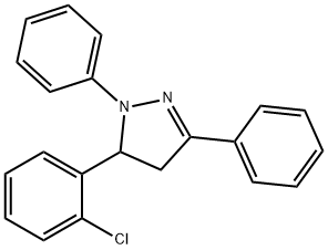 1H-Pyrazole, 5-(2-chlorophenyl)-4,5-dihydro-1,3-diphenyl-,7245-46-7,结构式