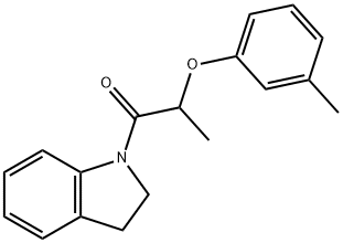 1-[2-(3-methylphenoxy)propanoyl]indoline Structure