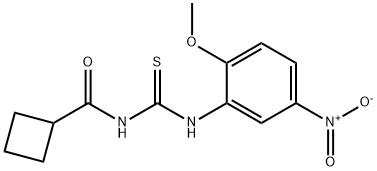 N-{[(2-methoxy-5-nitrophenyl)amino]carbonothioyl}cyclobutanecarboxamide Structure