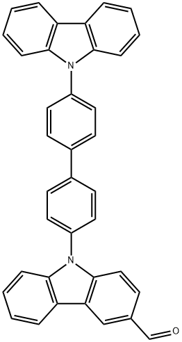 9-(4'-(9H-CARBAZOL-9-YL)BIPHENYL-4-YL)-9H-CARBAZOLE-3-CARBALDEHYDE 结构式