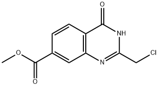 methyl 2-(chloromethyl)-4-oxo-3,4-dihydroquinazoline-7-carboxylate Structure