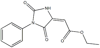 ethyl (2E)-2-(2,5-dioxo-1-phenylimidazolidin-4-ylidene)acetate Struktur