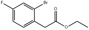 2-(2-ブロモ-4-フルオロフェニル)酢酸エチル 化学構造式