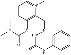 3-((二甲基氨基羰基)氧代)-1-甲基-2-((2-(苯氨羰基)亚肼基)甲基)吡啶-1-正离子,733715-11-2,结构式