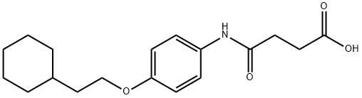 4-{[4-(2-cyclohexylethoxy)phenyl]amino}-4-oxobutanoic acid 化学構造式