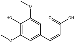 2-Propenoic acid, 3-(4-hydroxy-3,5-dimethoxyphenyl)-, (Z)-,7361-90-2,结构式