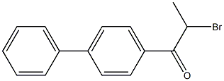 2-BROMO-1-(4-PHENYLPHENYL)PROPAN-1-ONE	, 73932-64-6, 结构式