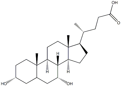 鹅去氧胆酸,74-25-9,结构式